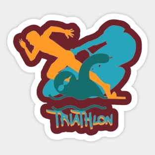 Triathlon , Swim ,Bike, Run Sticker